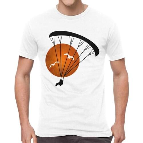 Paragliding T Shirt Men Short Sleeve 100% Cotton T-shirts Paraglider Tee Tops Fashion Tshirt Gift Idea