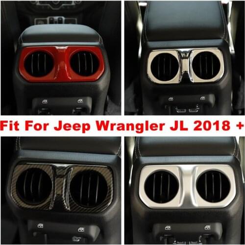 Armrest Box Rear Air Conditioning AC Vent Outlet Decoration Cover Trim Fit For Jeep Wrangler JL 4 Door Model 2018 2019 2020 ABS