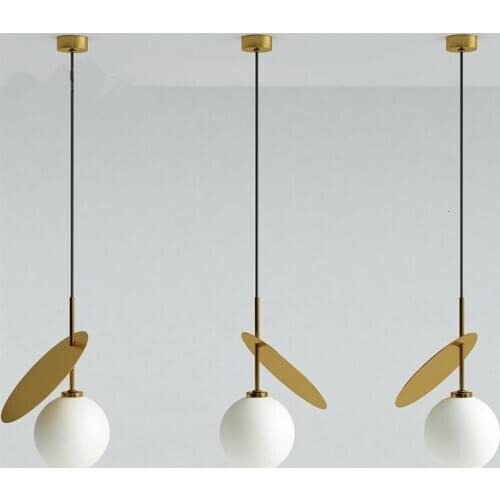 New Arrival European Indoor Design White Glass Ball Hanging Light Lamp Glass Chandelier Scandinavian lustre pendente