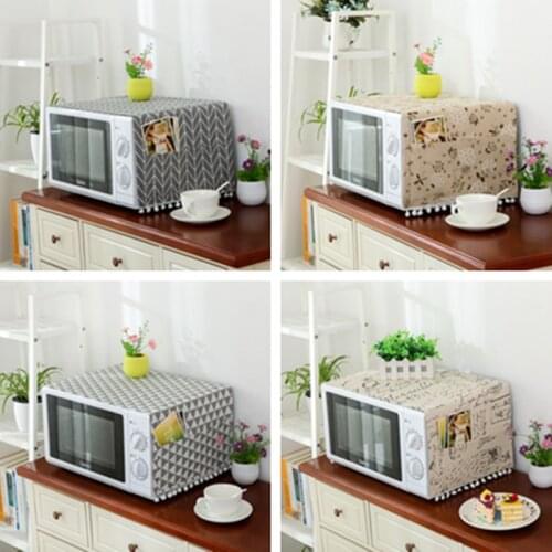 Microwave Cover For Home Kitchen Oven Dust Proof Cover cotton linen electric oven protection Cover towel Kitchen Accessories