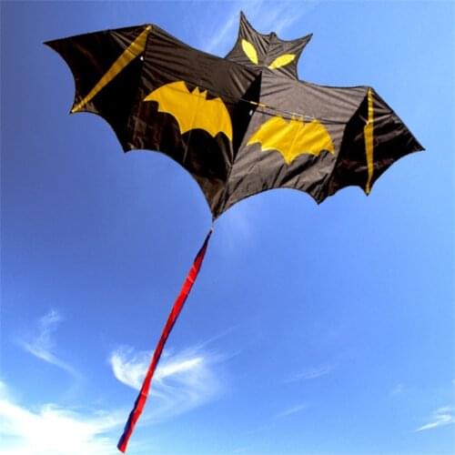 Assemble Kite Large Bat Kite Outdoor Wind Flying Toy Gift for Toddlers Outdoor Sports Games Easy to Fly Bat Kite Toy D0JC