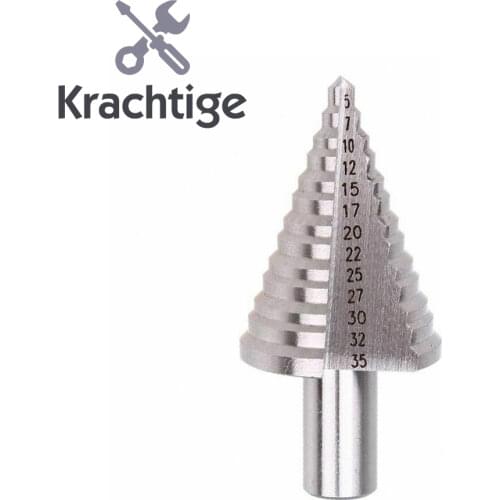 5-35mm HSS Step Drill Tool 13 Steps Multiple Hole Metals Platic Wood Core Drill Bits Metalworking Drilling Titanium