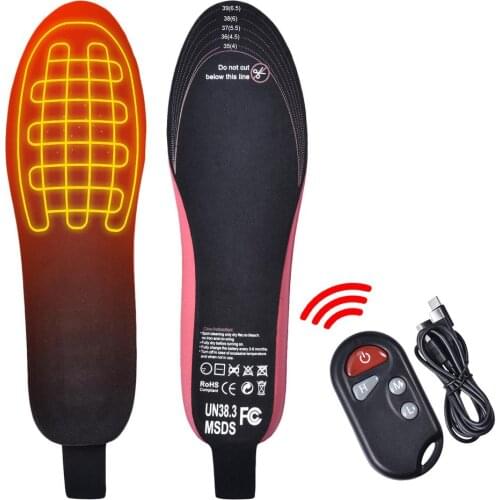 Warmth In Winter Heated Shoe Insoles Feet Warm Sock Pad Mat Electrically Heating Insoles Warm Thermal Insoles Remote Control