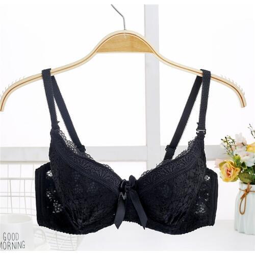 Yasemeen Sexy Lace Brassiere Push Up Girls Gather Bra Adjustable Bow Lace Underwear for Women Invisible Comfort Bras Sexy Lace