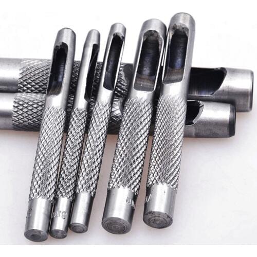 10 Pcs/Set Hole Punching Round Belt Punched Tools Puncher Hollow Drill 1Mm To 10Mm Puncher Belt Watch Band Leather Craft