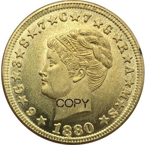 United States of America 4 Dollars Stella Pattern Four Dollar One Stella 400 Cents Gold Coins 1879 1880 Brass Metal Copy Coins
