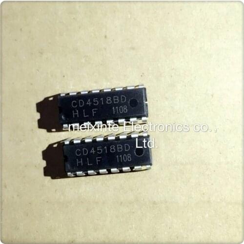 50pcs-100pcs/lot CD4518BD CD4518 DIP-16 Decimal synchronous addition counter IC New original