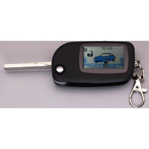 A6 uncut case with A6 key fob keychain remote controller for starline A6 two way auto car alarm free shipping