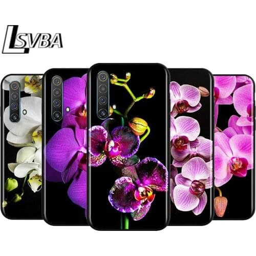 Orchid Flowers Colorful for OPPO Realme V15 X5 X3 X50 X7 X2 C17 C11 C3 C2 7 7i 6 6S 6i 5 3 2 Pro Soft Black Phone Case