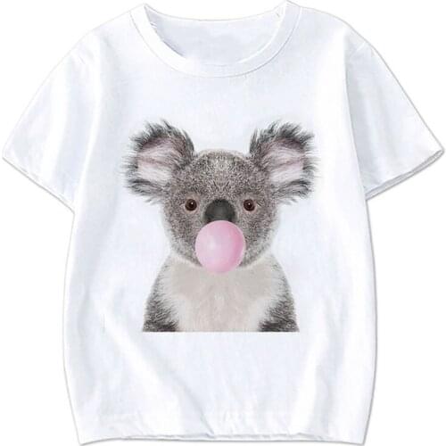 Lunar New Year 2021 Babygirl Clothes Kids T Shirt For Boys Unisex Shirt Funny Rabbit Panda Cat Bubble Graphic Boy Or Girl TShirt