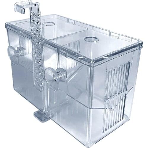 Fish Tank Double-Deck Clear Fish Breeding Isolation Box Aquarium Breeder Fish Tank Hatching Incubator Fish House Home fish tank