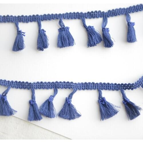 Hot sale Blue tassel cotton lace Ethnic ethnic accessories G551
