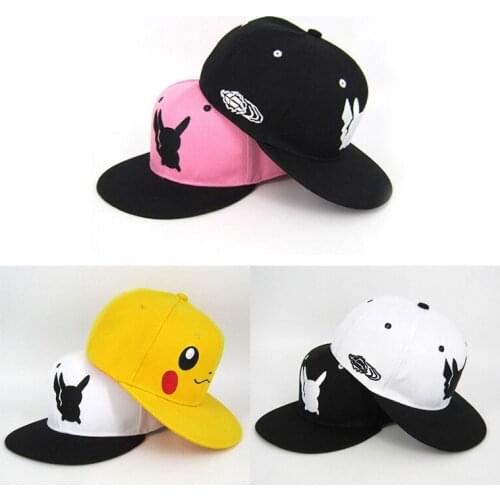 Anime Pokemon Cute Pikachu Cosplay Adult Hat Unisex Demo Canvas Baseball Cap Street Party Adjustable Travel Casual Cap Christmas