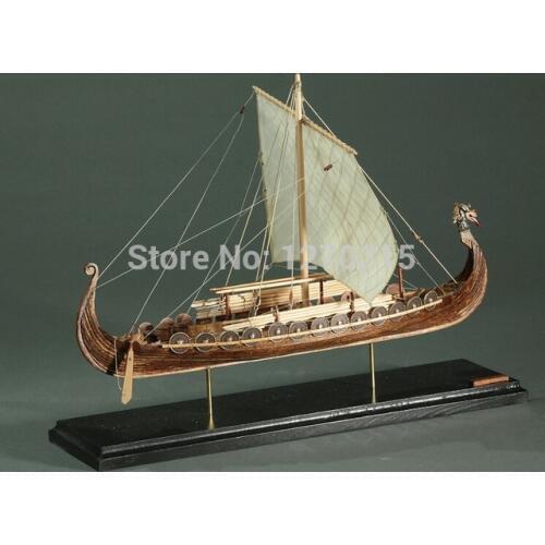 Classic wooden scale sailing boat wood scale ship 1/50 Viking ships scale assembly model ship building kit scale boat ship