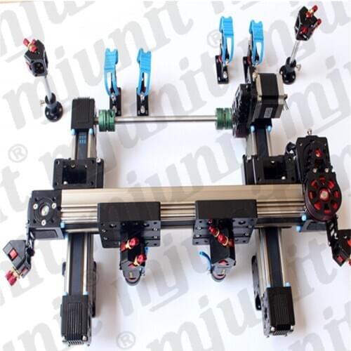 Mjunit 4 laser heads with belt drive linear rail guideway for curtain material cutting automation with high speed and high