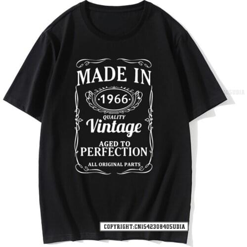 Vintage 1966 55 Years Old T Shirt Men Cotton T-Shirt Tshirt Camiseta Novelty Funny New 55th Birthday Men Top T-Shirt
