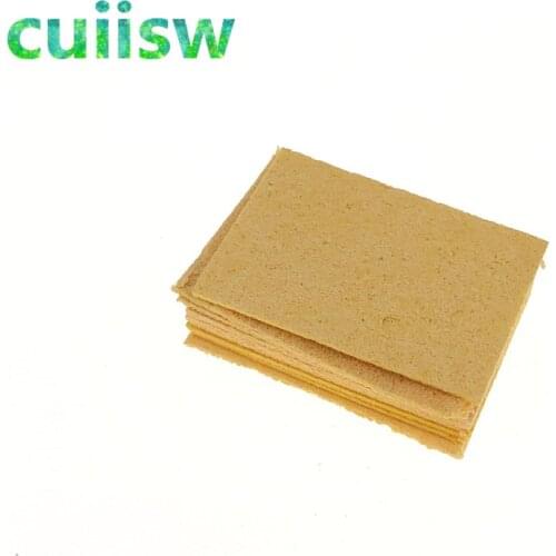 10pcs Replacement Sponges Soldering Iron Cleaner Solder Tip Cleaning Pad Cleaning Sponge Yellow