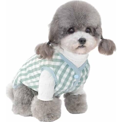 New autumn and winter pet clothes puppy clothes warm dog clothes pet front and back quilted vest cat clothes cat clothes