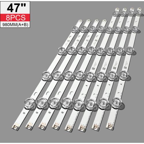 100%NEW 98cm LED Backlight Lamp strip 9 leds For LG 47" TV innotek DRT 3.0 47" 47LB6300 47GB6500 47LB652V 47lb650v LC470DUH 47LB