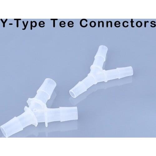 PP Plastic Pagoda Joints Aquarium Fish Tank Aerator Hose Connector Air Pump Fittings Y-Type Tee Connectors 1 Pcs
