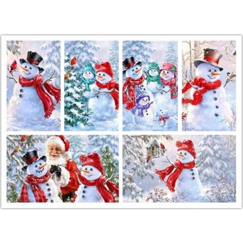 Christmas Diamond Painting 5D Diy Diamond Embroidery Cartoon Christmas Full Circle Diamond Embroidery Rhinestone Cross Stitch