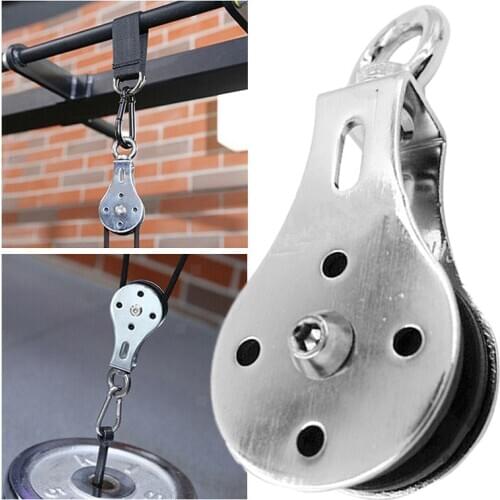 Pulley Block Stainless Steel Bearing Lifting Pulley Crown Crane Pulley Block Hanging Wire Towing Wheel Lifting Wire Rope Cable