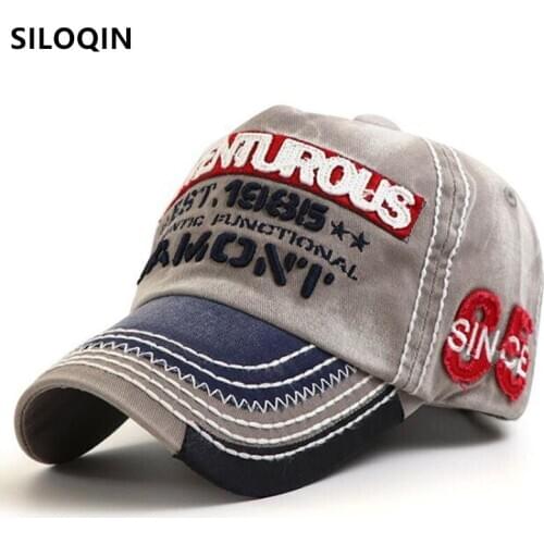SILOQIN mens hip hop hat snapback cap casual cotton baseball caps for men women washed sports cap womens embroidery brand hats