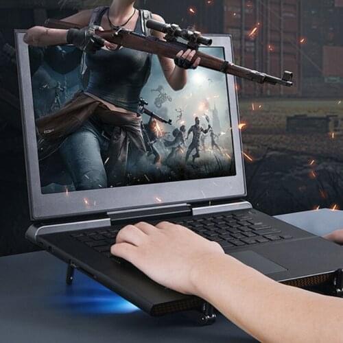 Foldable Laptop Holder With Cooling Fans Type C USB Port Portable Tablets Stand Bracket for 12-17'' Notebook PC Tablets