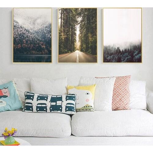 Modern Scenery Forest Nordic Posters Prints Kitchen Hotel Living Room Wall Art Canvas Painting Picture Home Unframed