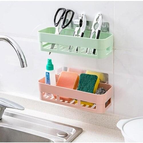 Sink debris drain basket Bathroom Shelf Wall-mounted Hanging Free Punching Storage Racks Toilet Storage Holder