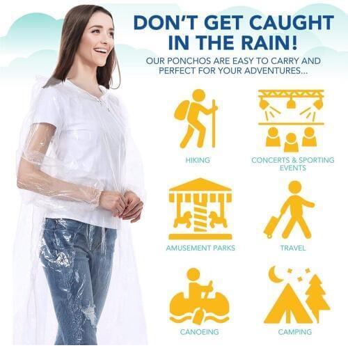 Disposable Adult Emergency Motorcycle Waterproof Rain Coat Poncho Cycling Hiking Camping Hood Motorcycle Rainwear Rain Jacket