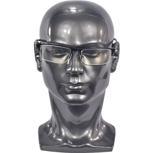 High Quality New Black Head Mannequin Shiny Head Model Manufacturer Customized