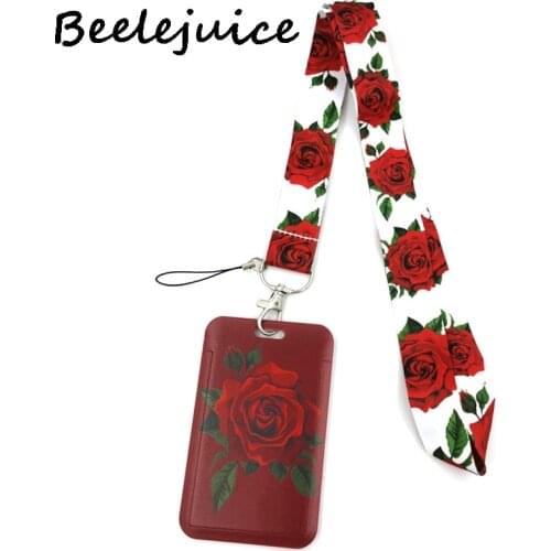 Feminist Rose Woman Lanyard Badge ID Mobile Phone Rope Key Lanyard Neck Straps Accessories webbings ribbons Decorations Gifts