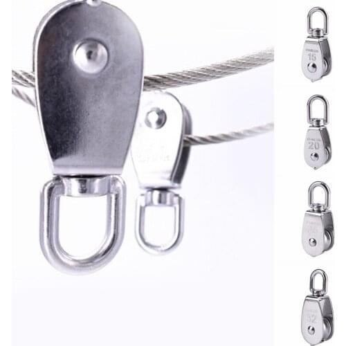 Stainless Steel Pulley Wire Pulley Single Wheel M32 Single Wheel Swivel Lifting Rope Pulley Tools