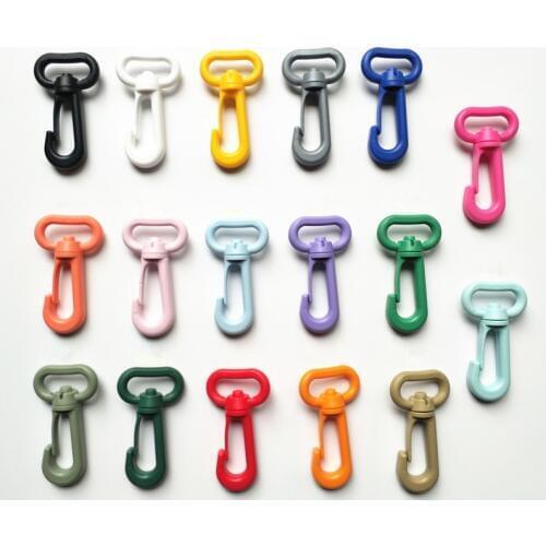 10Pcs Color Plastic Buckle Swivel Lobster Clasp Clips Key Hook Keychain Hook Clip Dog Buckle DIY Bag Accessories