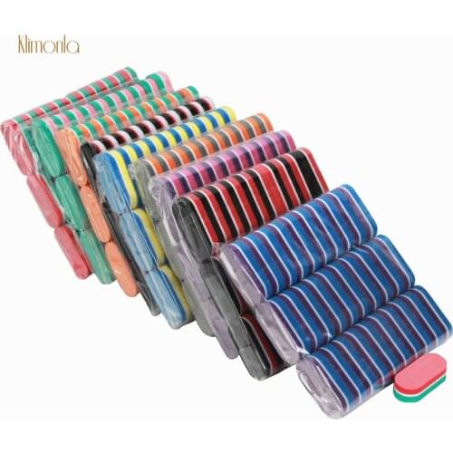 200Pcs/Lot Mix Style Mini Sponge Nail File Sanding Grinding Colorful UV Gel Polish Professional Nail Art Mini Care Salon Tools