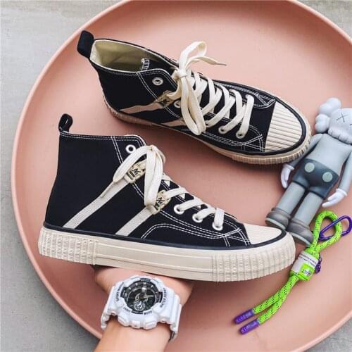 2021 Summer High Top Sneakers Men Canvas Skateboard Shoes All Lace Up Star Sneaker Sport Shoe Leisure Skateboarding Shoes Mens