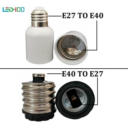 Adapter E40 To E27 Lamp Holder Converter Socket Light Bulb E27 TO E40 Lamp Holder Adapter Plug Extender Led Light High Quality