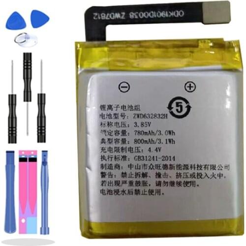 Zwd632832H Battery For 360 smart watch 8X W910 W915 P1 W920 M1 W915 SE5 W901Batteries battery