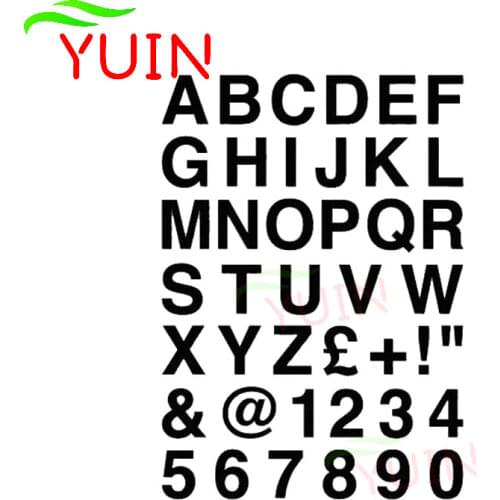 ALPHABET LETTERS & NUMBERS Personalized Custom Car Sticker Motorcycle Accessories Fashion PVC Window Decoration Waterproof Decal