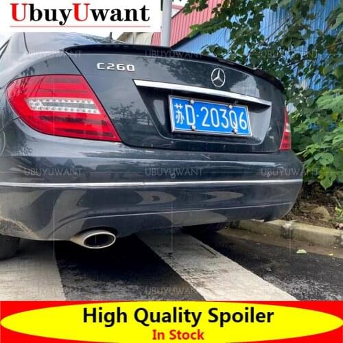 UBUYUWANT ABS Material Car Rear Wing Spoiler For W204 Mercedes Benz C180 C200 C260 V-Style Spoiler 2009 2010 2011 2012 2013 2014