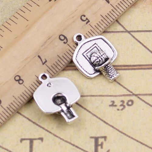 20pcs Charms Basketball Hoop 20x15mm Tibetan Pendant Crafts Making Findings Handmade Antique Jewelry DIY For Necklace