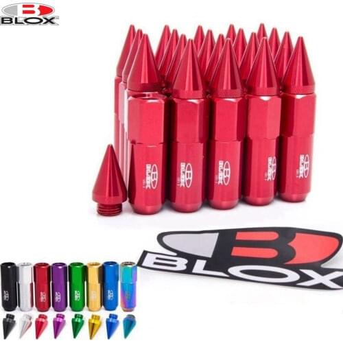 Blox 20Pcs 12X1.5 Spiked Aluminum 60MM Extended Tuner Wheels Rims Lug Nuts Racing Jdm AF-550NSPK-1215