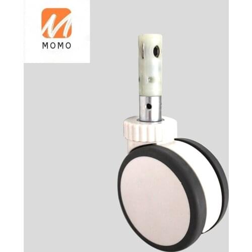 Hospital bed casters with central locking castor