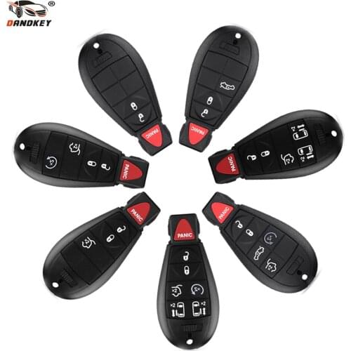 Dandkey Keyless Entry Smart Key Shell For Chrysler Town & Country Jeep Grand Cherokee Dodge Magnum Durango Car Remote Fob Case