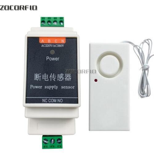 AC Power Failure Alarm Power outage Power cut sensor Aquarium power failure detection 220v/380v three-phase alarm controller