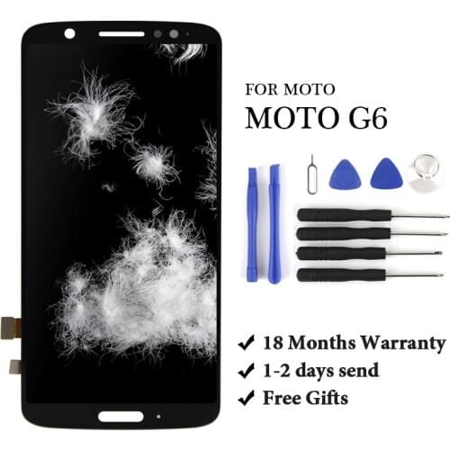 For Motorola Moto G6 LCD Xt1925 XT1925-3 Xt1925-5 Lcd Screen Display With Touch Glass Digitizer front Frame Assembly