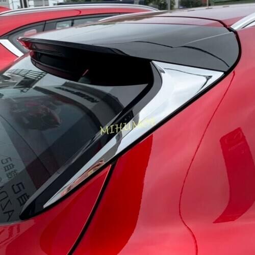 Chrome Car Rear Tailgate Window Spoiler Wing Cover Trim For Mazda CX30 CX-30 DM 2020-2021
