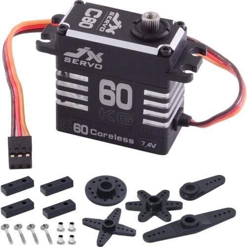 JX Servo C60 62KG Full Metal Coreless High Quality Servo For RC Hobby UAV Robotics and Industrial Applications
