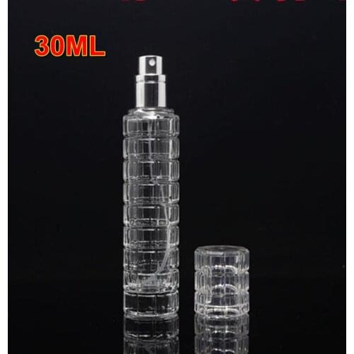 10pcs High Quality 30ml Round Glass Bottle With Sprayer Atomizer 30cc Refillable Empty Thick Glass Scent Fragrance Bottle